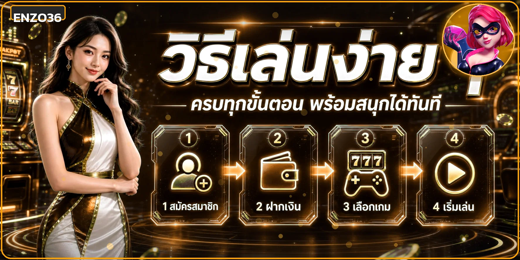 ขั้นตอนเริ่มเล่น Enzo36 ตั้งแต่สมัคร ฝากเงิน เลือกเกม